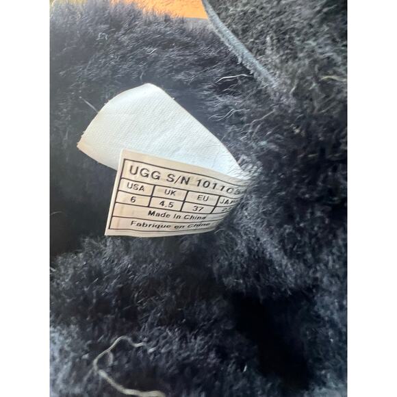 UGG AUSTRALIA RENN BRAIDED STRAP SWAROVSKI CRYSTAL BLACK BLING BOOTS SIZE 6.5 US - Picture 4 of 8